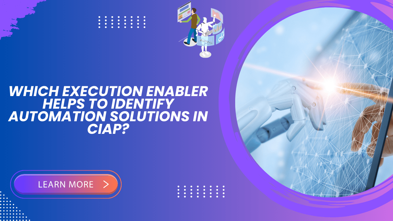 Which Execution Enabler Helps To Identify Automation Solutions In CIAP?